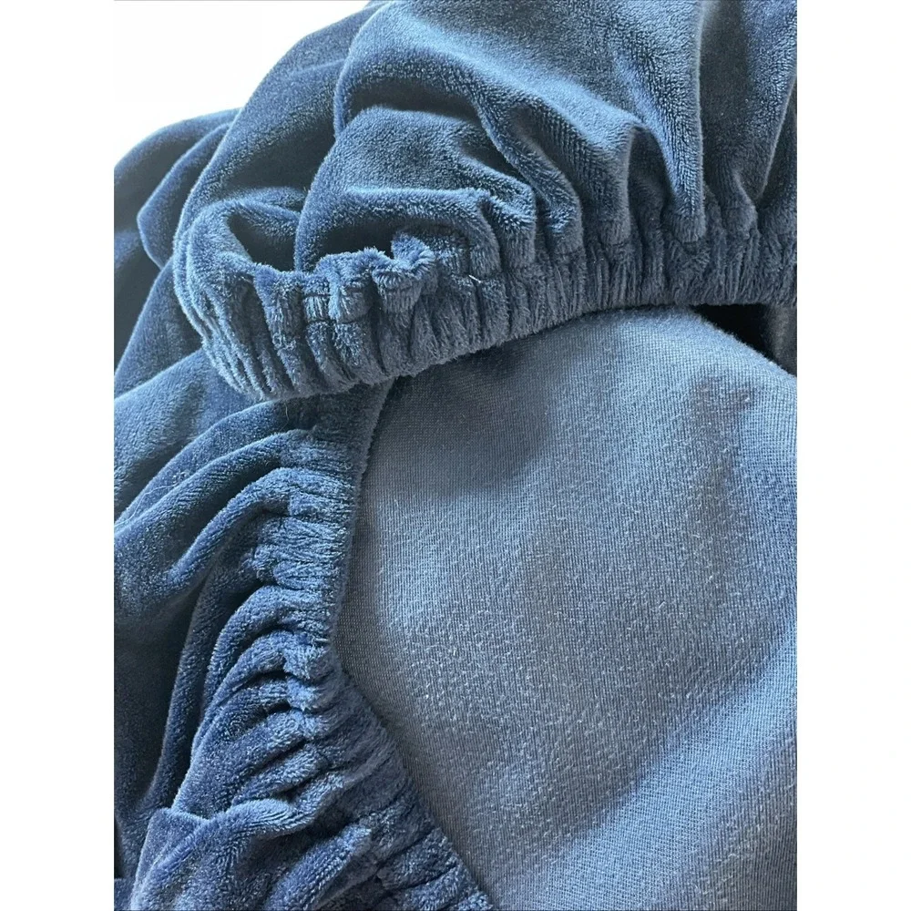 Pottery Barn Kids Sheet Fitted Blue Velvet twin soft